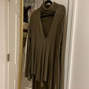 Free people olive green tunic top